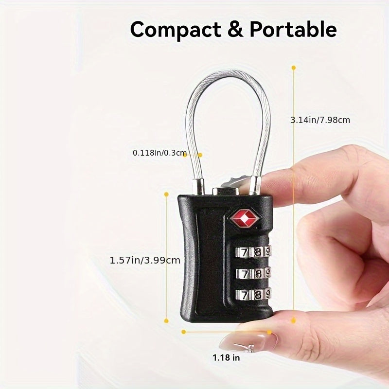 Two Tsa-Approved Combination Locks, Durable And Multifunctional Padlocks.