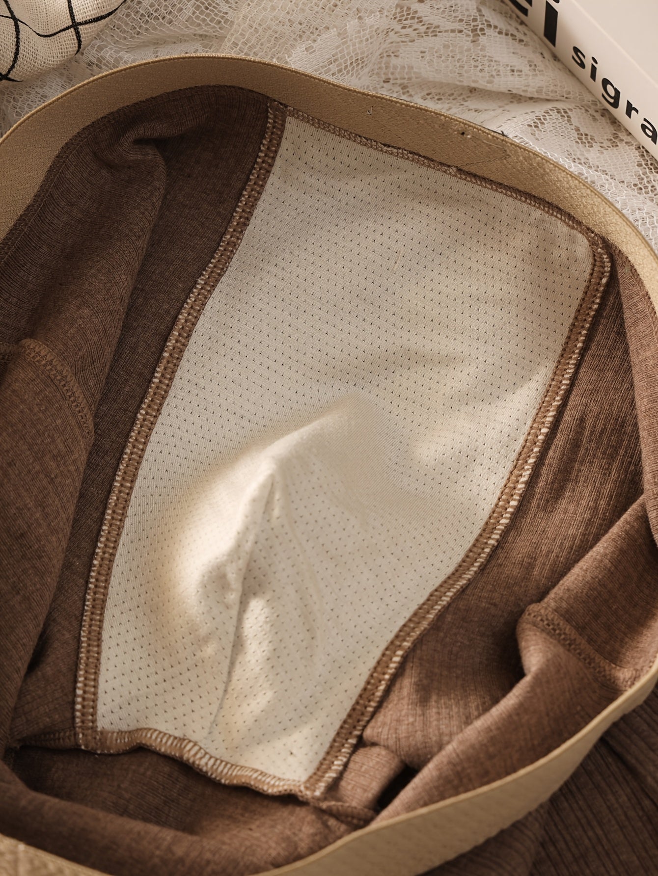 3pcs Men'S Comfortable Retro Boxer Briefs - Breathable Stretch Fabric, Solid Color (Black, Beige, Brown) with Golden Accents, Elastic Waistband & Cuffs for Secure Fit, Comfortable Undergarment, Classic Boxer Design, Smooth Te