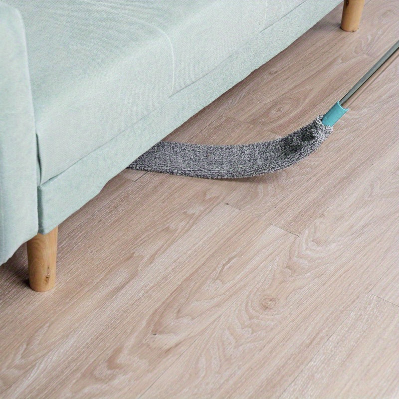 Extendable Microfiber Dust Brush Set with Long Handle Washable Reusable Multi Purpose Dry Wet Cleaning Brush for Sofa Bed Furniture Crevices