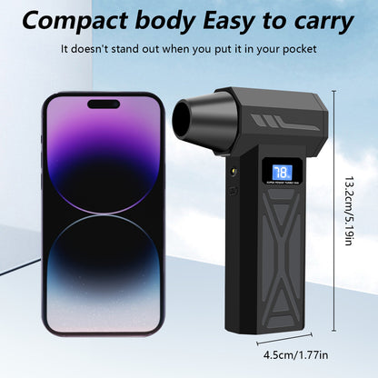 130000RPM Violent Turbofan, Intelligent Display Screen with 4-speed Adjustable, Including 5 Hair Dryers, 4000mAh High-capacity Battery, The Best Holiday Gift for Portable Air Blowers Suitable for Computers, Keyboards, Outdoor