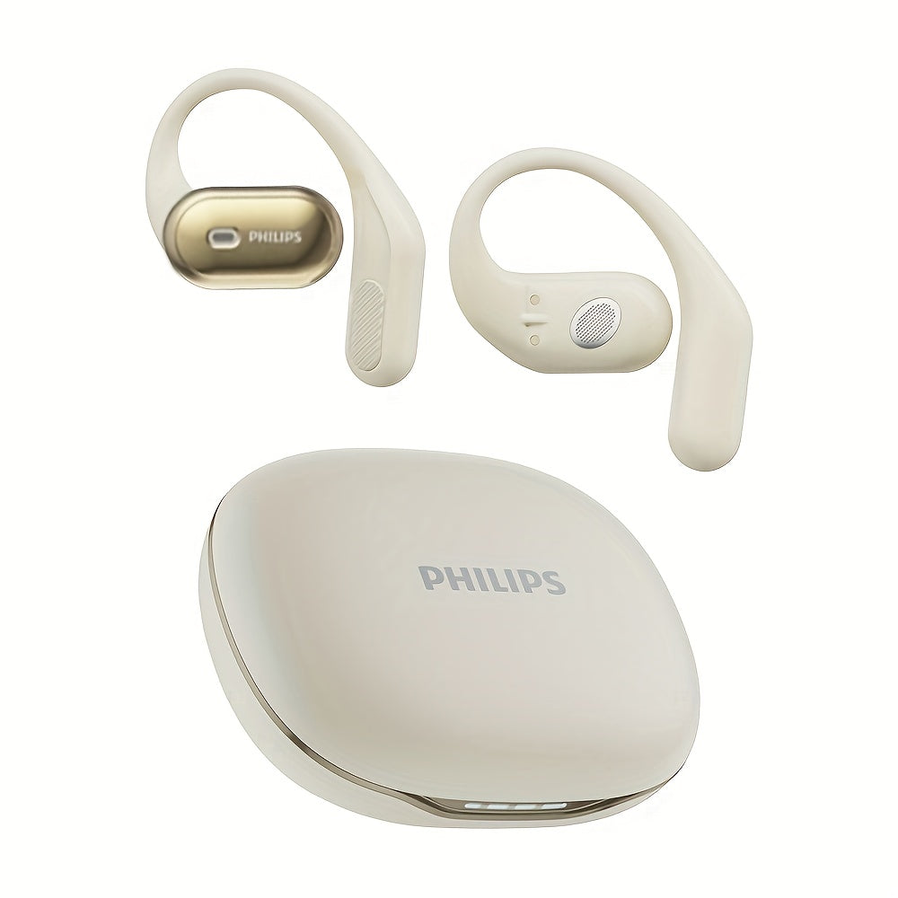 Philips' new 2025 wireless headphones, equipped with a 500-milliampere charging case, upgraded wireless 5.4 technology, on-site listening experience, ear-back fitting design, significantly enhanced sound insulation effect, AI