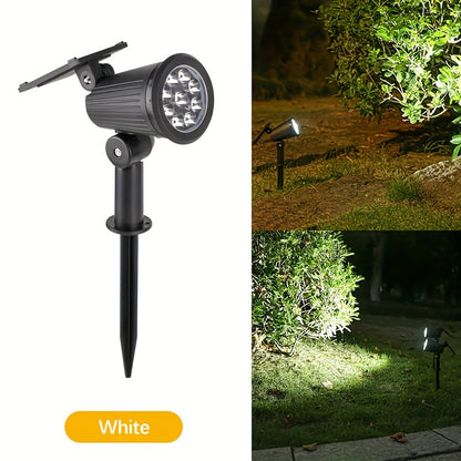 Solar Spot Lights Outdoor, Adjustable Auto On/Off Flag Pole Lights, Landscape LED Lighting Ground Light for Garden Pool Tree Pond and Yard