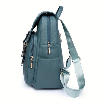 Women'S Large Capacity Nylon Backpack, Casual Style, Non-Washable, Adjustable Strap, Zip Closure, Polyester Lining, Carved Detail, Versatile for Daily Commute and Travel