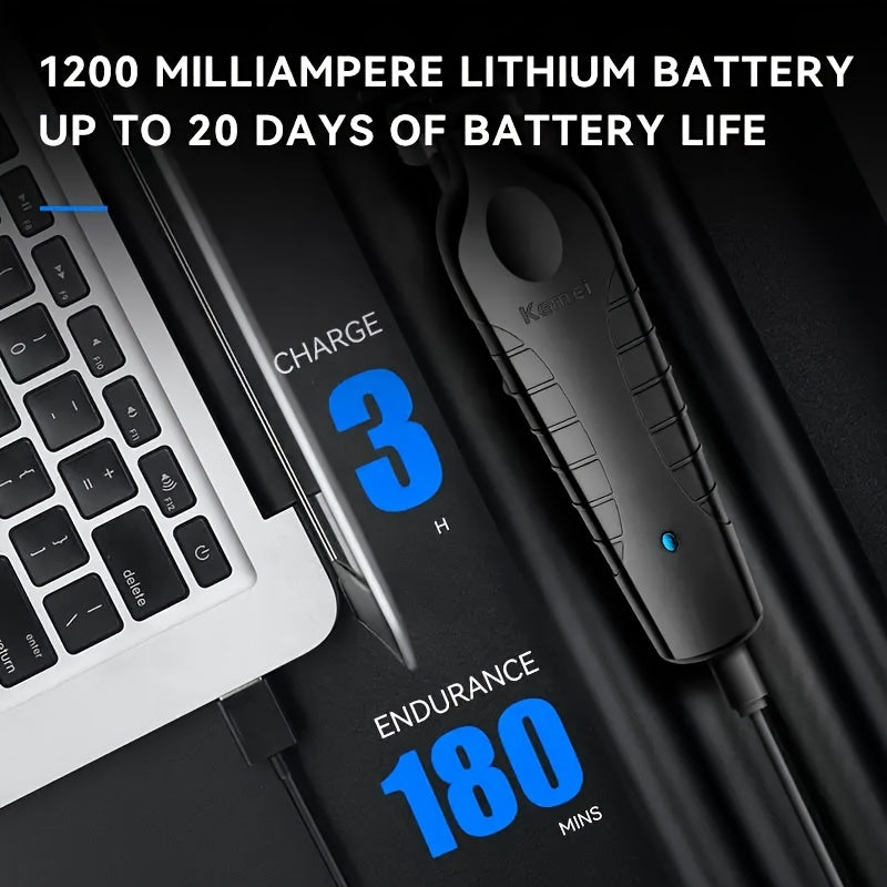 Máquina de Cortar Cabelo Elétrica KM-2299 Cross-border Elétrica com Cabo de Óleo, Tesoura para Corte e Acabamento, Ideal para Barbeiros e Profissionais de Exterior