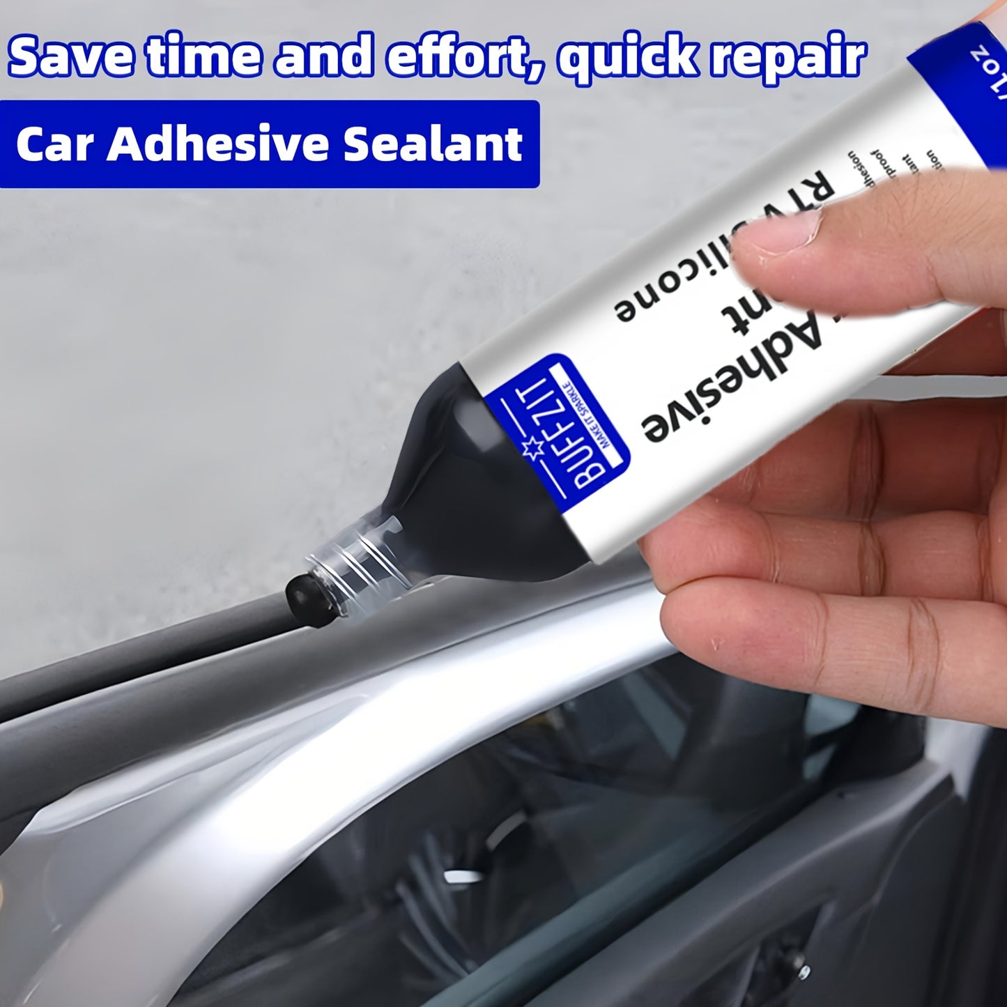 1oz RTV Black Silicone Adhesive Sealant, Waterproof, Flexible, Moisture-Proof, for Glass, Metal, Plastic, with Door Surface Application, for Automotive Wiring Protection, Silicone Sealant Waterproof