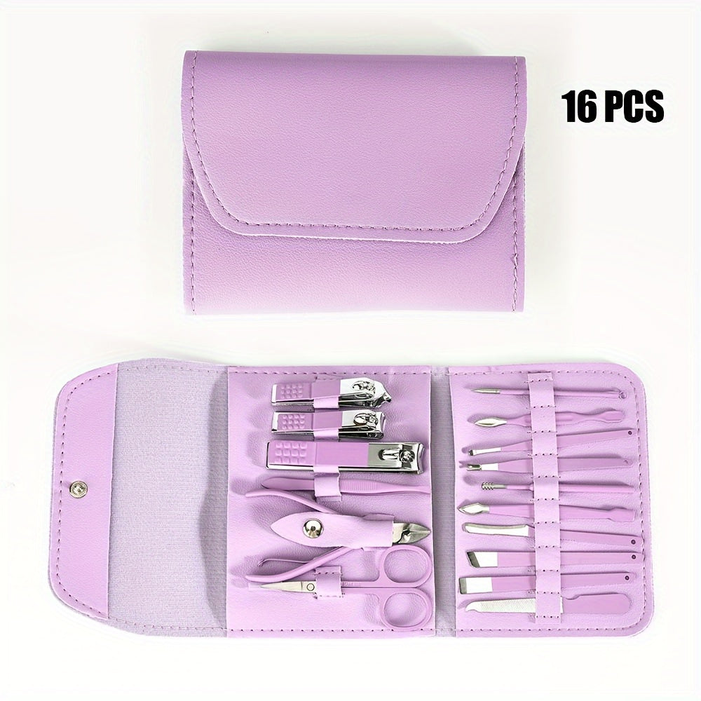 Nail Clippers Manicure Tool Set, With Portable Travel Case, Cuticle Nippers And Cutter Kit, Professional Nail Clippers Pedicure Kit, Grooming Kit For Travel