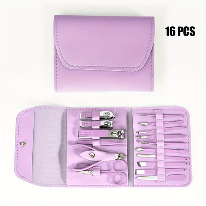 Nail Clippers Manicure Tool Set, With Portable Travel Case, Cuticle Nippers And Cutter Kit, Professional Nail Clippers Pedicure Kit, Grooming Kit For Travel
