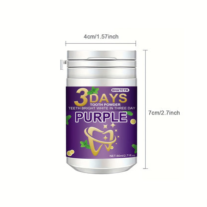 1pc Purple Teeth Whitening Powder, Deep Cleaning Tooth Polish, Tooth Cleaning Powder For Daily Life