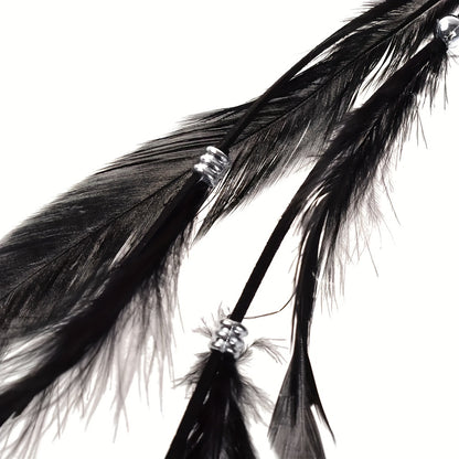 1pc Faux Feather With A Snap Clip Boho Style Feather Tassel Hair Extension Hair Clip For Women Daily Use