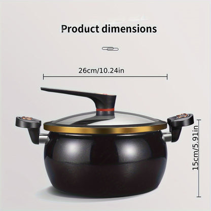 1 Piece Chubby Multi-Functional Soup Pot, 7L Large Capacity, 26cm Stew and Cooker, Non-Stick Pot for Induction and Gas Stoves