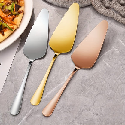 1pc Stainless Steel Cake Shovel, Cake Cream Serrated Edge Baking Tool, Kitchen Gadgets