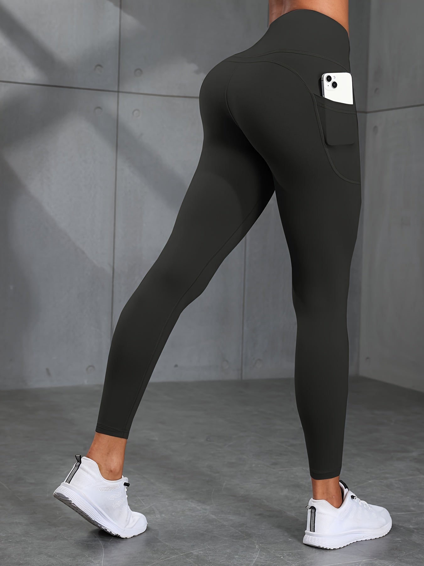 3pcs Women's High-waisted Side Pocket Casual Trousers with Special Hip Design, Versatile Butt-lifting Spring and Autumn Trousers