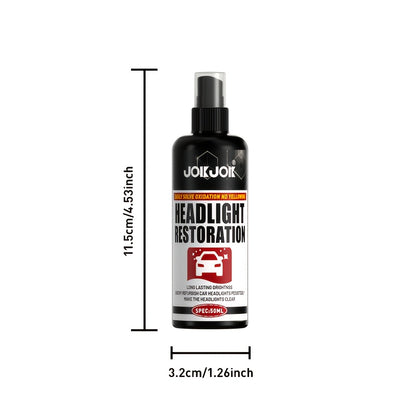 50ml Ceramic Headlight Restoration Spray, Premium Car Headlight Repair Tool - Remove Yellowing and Oxidation, Restore Clarity, Long-lasting Light Coating Protective Spray