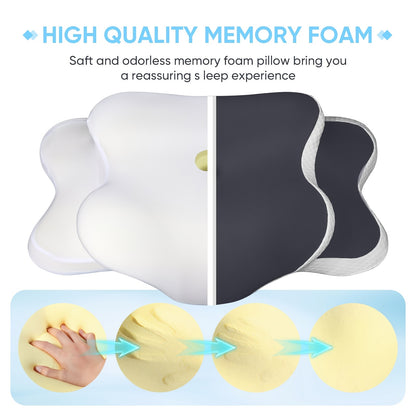 Neck Pillow for Sleep, Cooling Side Sleeping Pillow for Neck Support, Comfortable Soft Contour Pillow, Back Abdomen Sleeping Bed Pillow