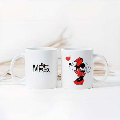 1pc, Ceramic Coffee Mugs, Porcelain Coffee Cup, Funny Coffee Mug, Cartoon Printed Tea Cup, Reusable Coffee Mug, Creative Cup For Tea Coffee Juice, Decorative Coffee Mug, Gifts For Friend And Family