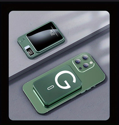 1pc KOILAGER 10000mAh Portable Power Bank with Ultrathin Magnetic Wireless Charging, 22.5W Super Fast Charge, PD20W Bi-directional Fast Charging, 15W Wireless Power, LED Display, Dual Power USB/Type-C for iPhone 16/15pro/14ma