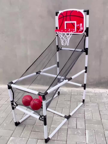 Kids Arcade Basketball Hoop with 3 Balls, Indoor Outdoor Single Shot Basketball Game, Carnival Games Sport Toys Gifts for Boys Girls Ages 3-8 Years Old, Ideal for Competition, Pump Included