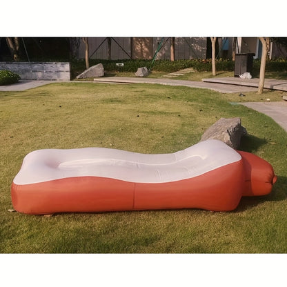 1pc Versatile Inflatable Lounger - Portable Air Sofa for Camping & Outdoor Adventures, Durable Polyester, Water & Land Use, Ideal for Festivals, Travel, and Family Events, Festival Air Mattress | Versatile Inflatable Sofa | E