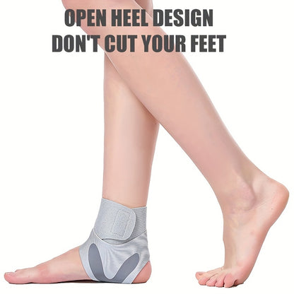 1pc, Breathable Ankle Support with Silicone Gel Pad for Men and Women - Adjustable Compression Brace for Sports, Running, Fitness, and Basketball