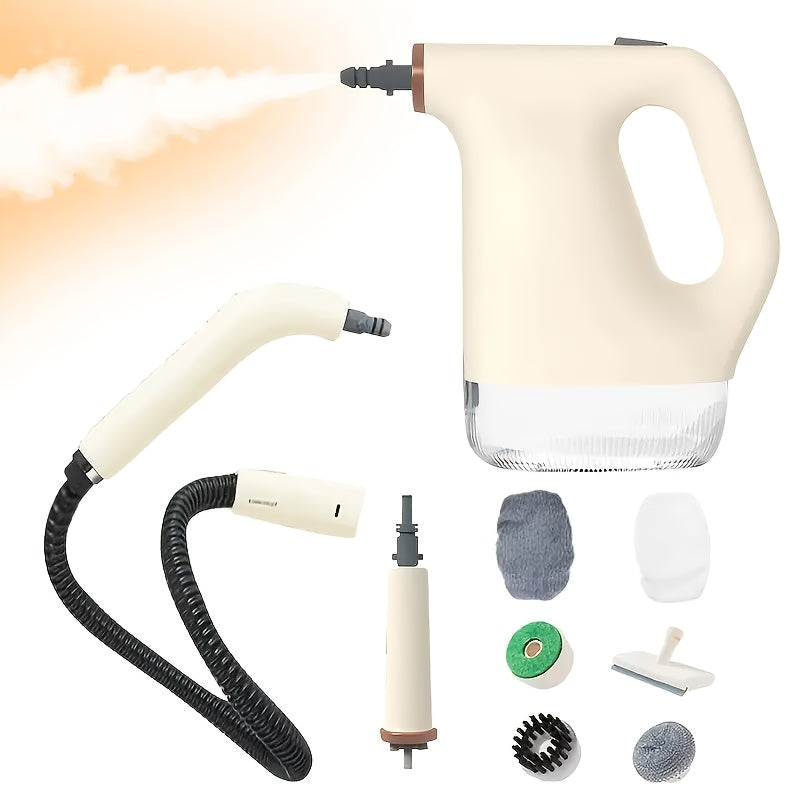 Portable high power handheld steam cleaner, 1300W adjustable temperature and pressure - capacity, maximum temperature 100°C, wide range of cleaning accessories, kitchen, bathroom, furniture and car multi-functional cleaning