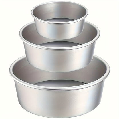 3pcs Cake Pan Set 10.16/15.24/20.32cm Aluminium Cake Mold With Removable Bottom Round Cake Baking Pans Kitchen Tools