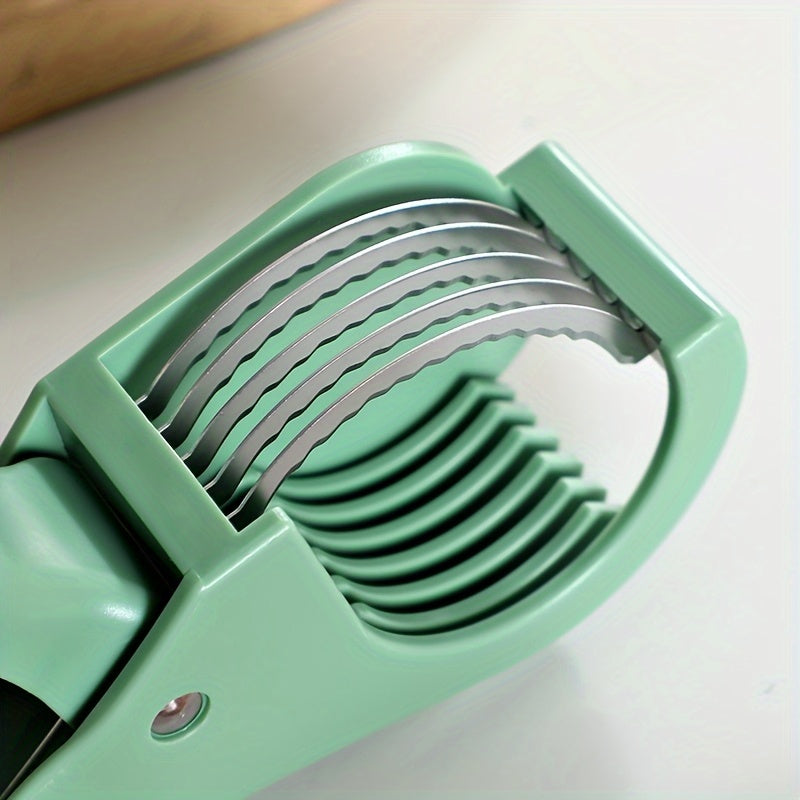 1pc Heavy-Duty Manual Vegetable & Fruit Slicer with Multi-Blade - Quick-Chop Technology, Sharp Stainless Steel Blade - Ergonomic Grip for Carrots, Potatoes, Cucumbers, Tomatoes, Apples - Compact Kitchen Tool for Home & - Easy