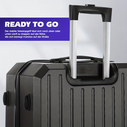 Hardshell Luggage Set Of 4pcs, With 360° Dual Spinner Wheels And Integrated Lock, Carry-on Luggage