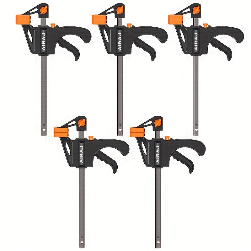 2/5pcs AIRAJ 10.16 Cm Woodworking Clips F Clamp Clip Hard Grip Quick Ratchet Release DIY Carpentry Hand Vise Tools