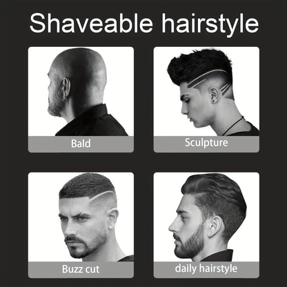 LED Display Men'S Electric Shaver, Professional Men'S Hair Clipper, Hair Trimmer, USB-C Rechargeable, Wireless Long Hair Trimmer, Hair/Beard Trimming Kit with 4 Attachments Combs