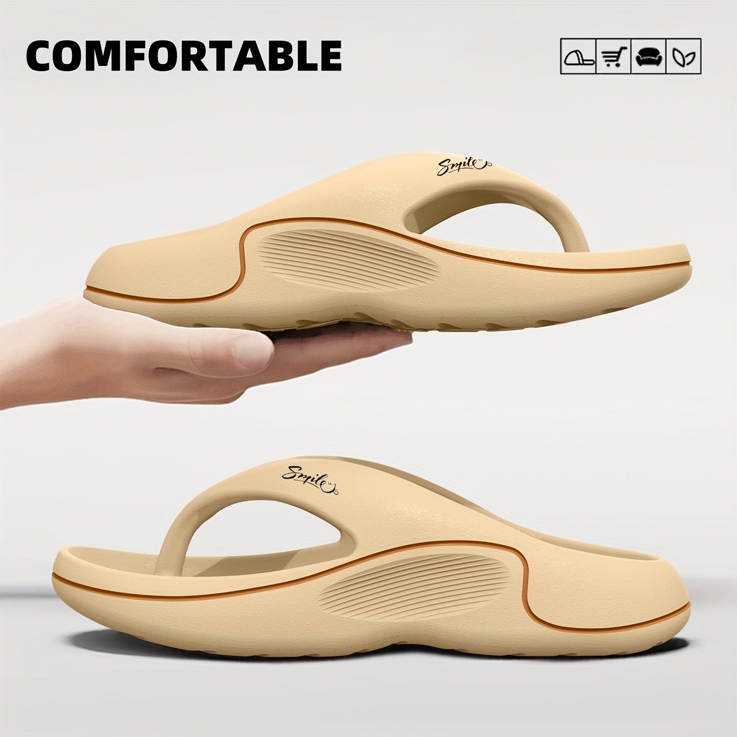 Non-Slip Slip-On Slippers - Heavy-Duty Cushioned EVA Indoor/Outdoor House Shoes, Anti-Slip Sole for Bathroom, Pool, Gym, Patio - Lightweight & Easy-Clean Unisex Adult Slippers (Black) - Ideal for Home, Hotel, Spa Use