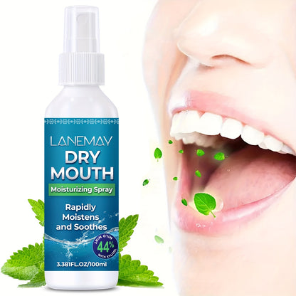Lanemay Dry Mouth Moisturizing Spray 1.01fl.oz. - Stimulates Saliva for Fresh Breath, Reduces Acid, Fast-Acting Relief, Extended Effect, Natural Ingredients, Ideal for Adults