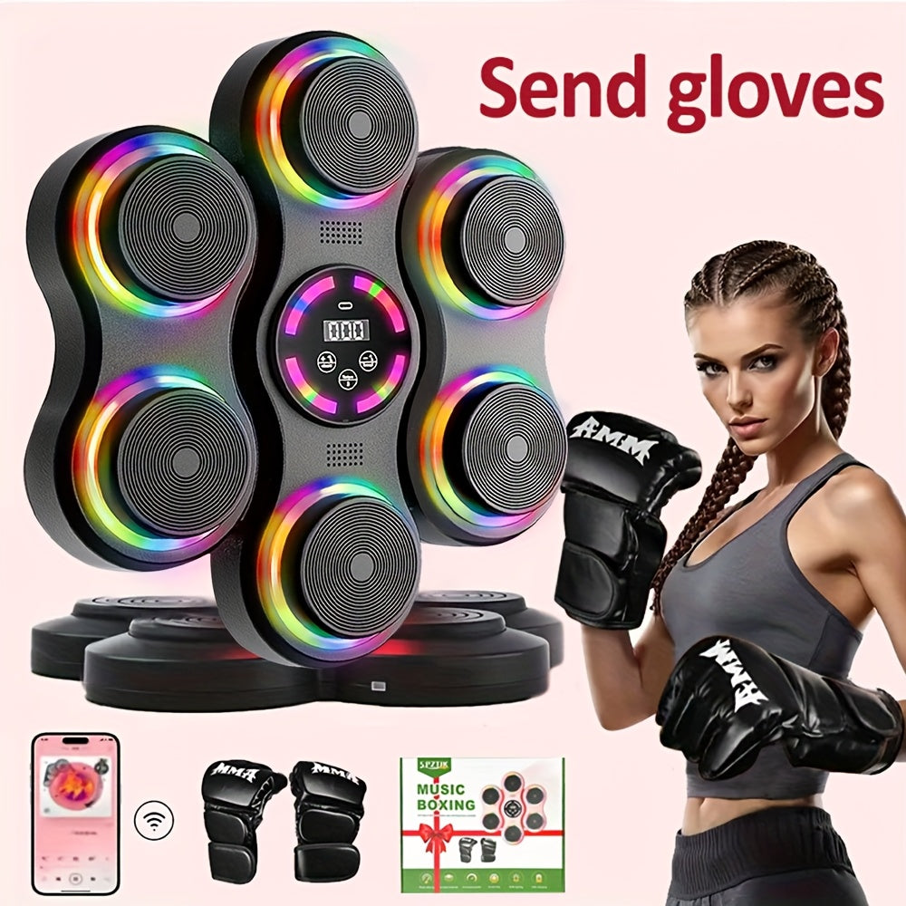 Best Gifts -Music Boxing Machine -9 Speed Modes Musical Music Boxing Machine with Music Boxes with Boxing Glove LED Light Electronic Boxing Machine with 9 Speed Modes And Counting Mode, Birthday Gifts, Boxing Bag, Boxing Punc