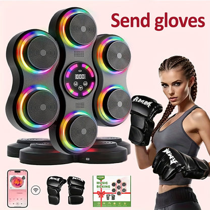 Best Gifts -Music Boxing Machine -9 Speed Modes Musical Music Boxing Machine with Music Boxes with Boxing Glove LED Light Electronic Boxing Machine with 9 Speed Modes And Counting Mode, Birthday Gifts, Boxing Bag, Boxing Punc