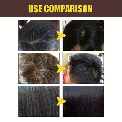 Brown Hair Coloring Shampoo, Instant Hair Coloring Shampoo 3 in 1 Nourishing Hair Shampoo Hair Coloring Cover Gray Hair, Natural Long Lasting Hair Coloring Shampoo
