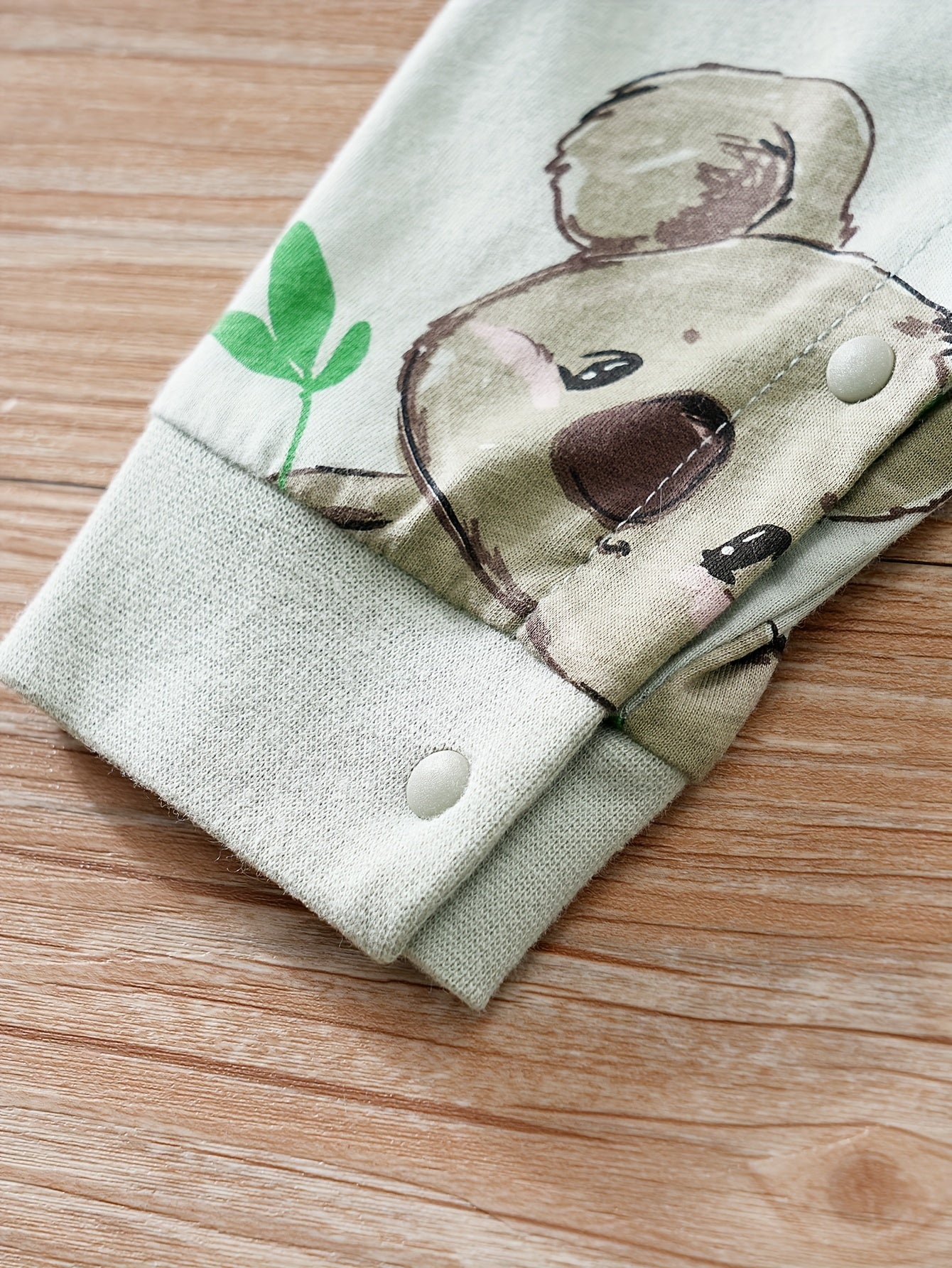 Baby Cute Cartoon Koala Long Sleeve Crew Neck Rompers