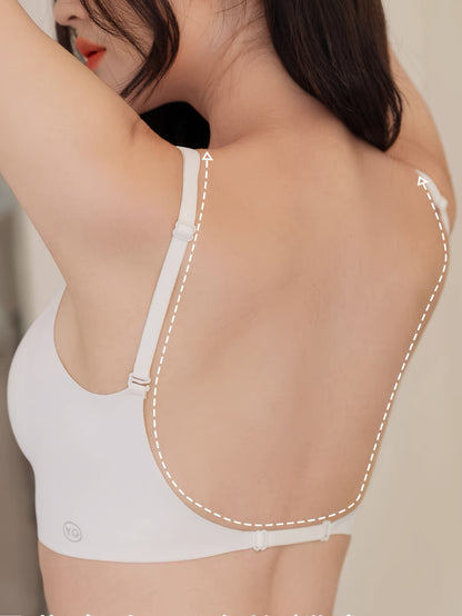 2pcs Seamless U-Backless Sports Bra Set, Breathable Comfortable Crop Top With Adjustable Straps For Yoga And Fitness