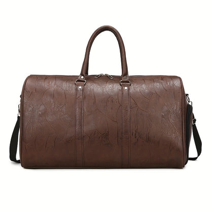 Retro Men'S Travel Bag in a Simple And Spacious Design, Suitable for Casual Use, with Both Hand And Crossbody Options.