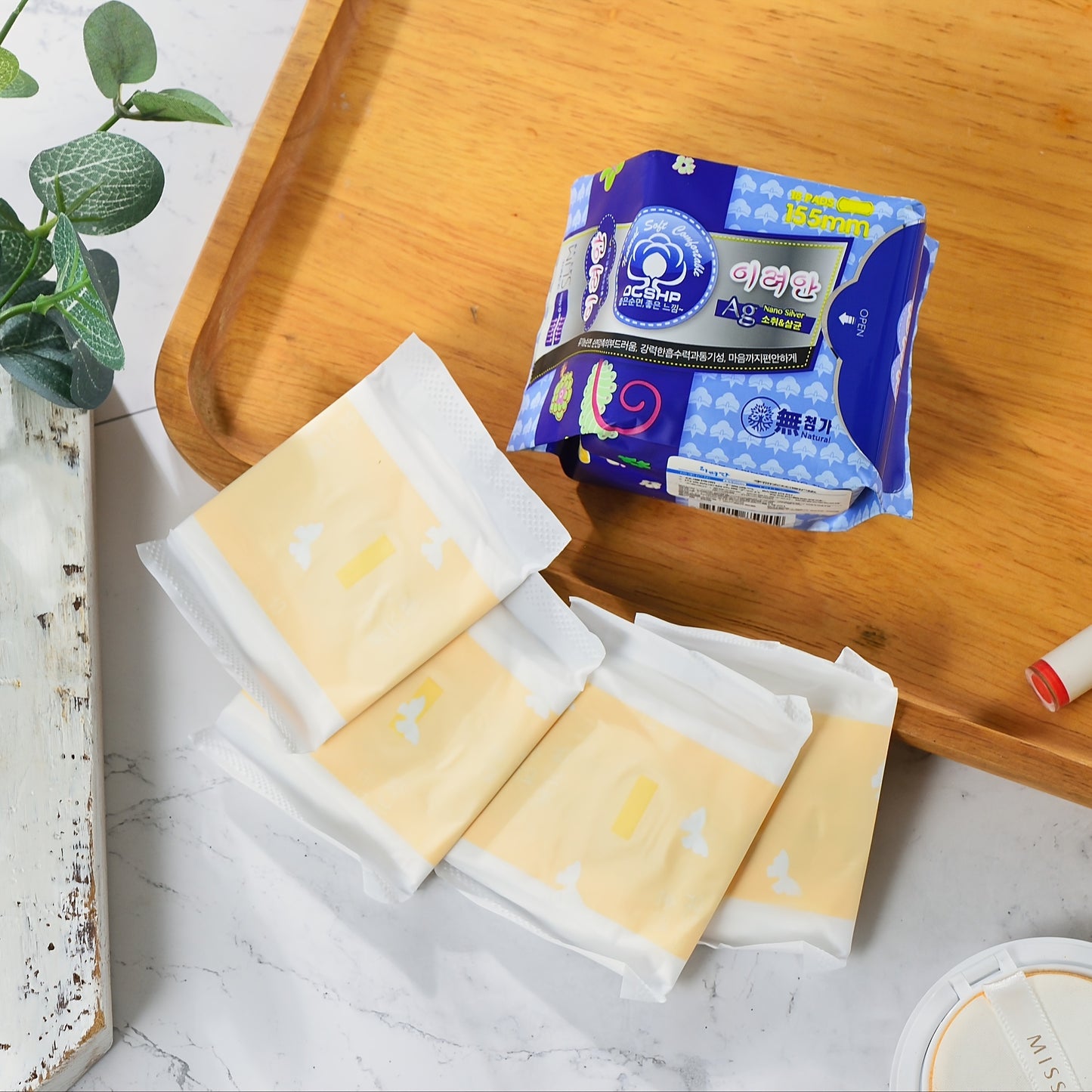 54/108pcs of Feminine Pads, 155Mm Ultra-Thin And Leak-Proof, Soft And Comfortable Without Fragrance, Menstrual Products for Women.