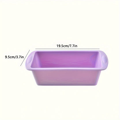 2pcs, Silicone Loaf Pan, Non Stick Easy Release Rectangle Silicone Cake Pan For Baking Bread, Flexible BPA Free Silicone Baking Mold And Bread Mold, Toast Pan, Brownie Loaf Pan, Cake Mold