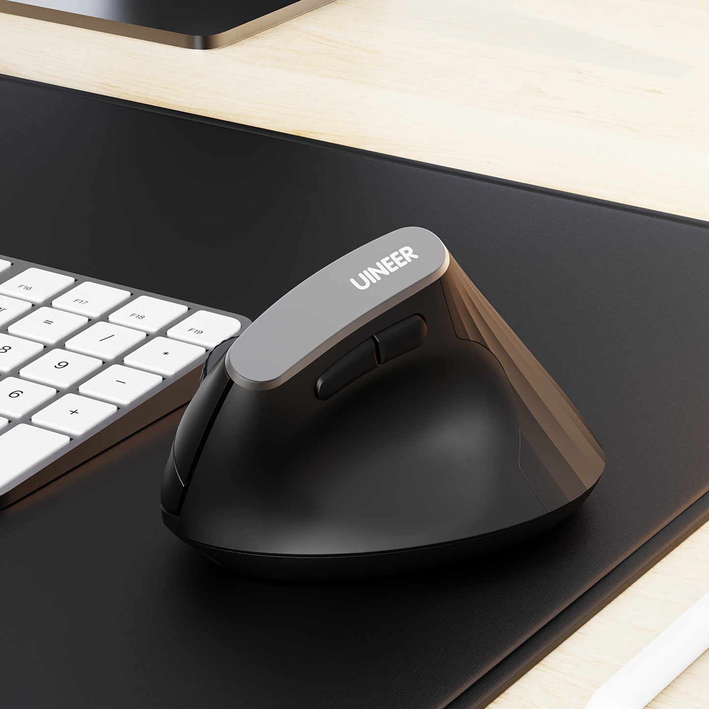 2.4Ghz Vertical Wireless Mouse with Visible Battery Display, 6 Keys, Ergonomic, Plug and Play for Office and Study