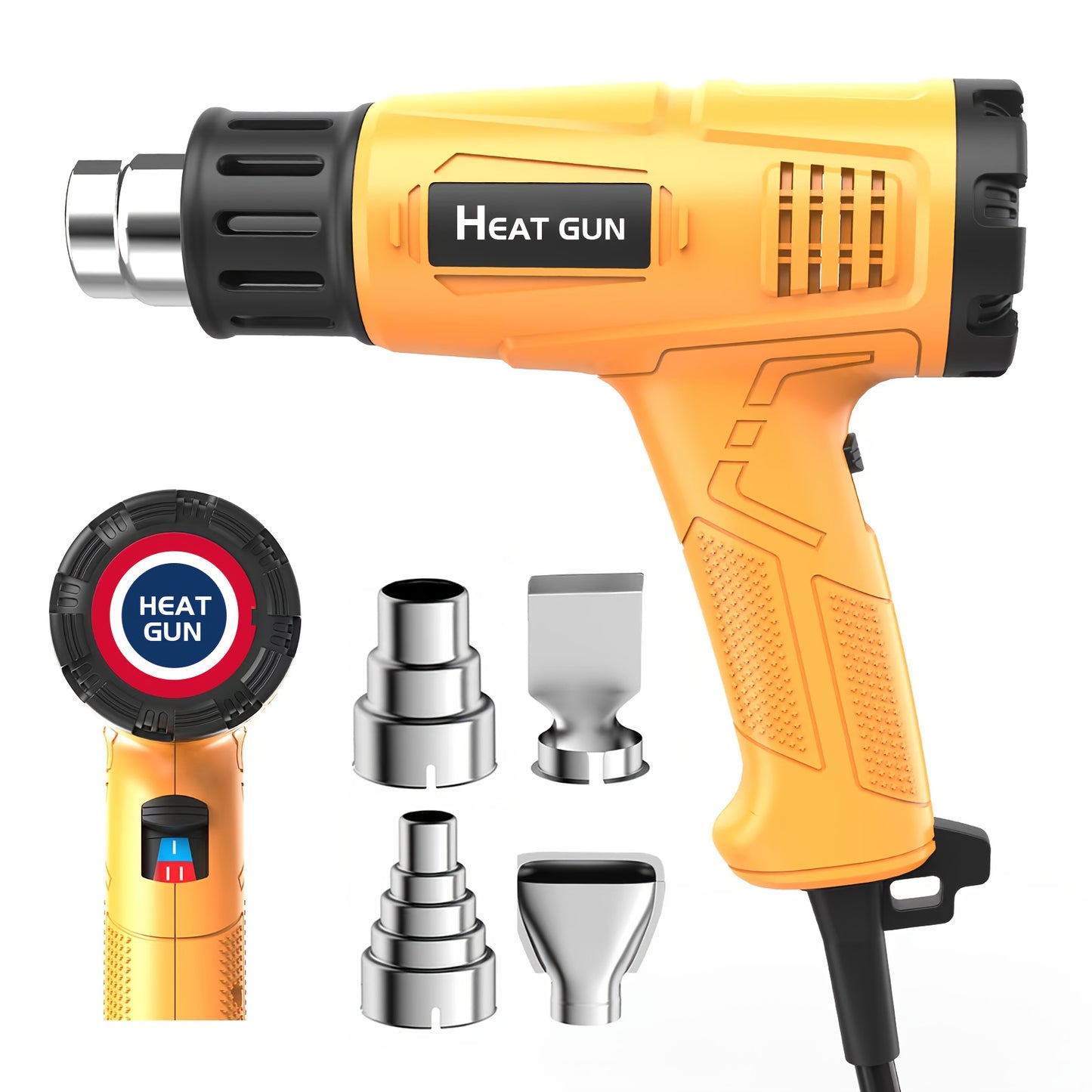 2000W Professional Electric Heat Gun with Adjustable Temperature Control, 1.5S Fast Heating, 122°F-1202°F Range, Ideal for Welding & Soldering, Automotive & Construction Use, European Standard Plug, 220-240V, Soldering Heat