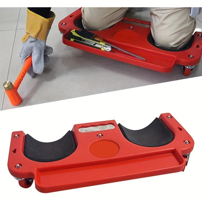 Multi-Functional ABS Rolling Knee Pad Platform with Built-in Tool Tray - Comfortable Kneeling Mat for Technicians, Carpenters, Flooring Installation, and Auto Repair