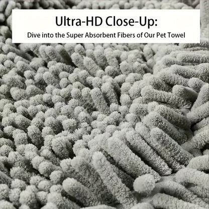 Absorbent Pet Drying Towel for Dogs, Quick Dry, Soft Polyester Fiber Bath Towel, Skin-Friendly, Ideal for Cats, with Effortless Grooming