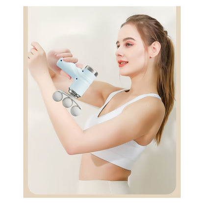 2026 New Preheated Massage Gun, 6 Adjustable Strength Levels for Daily Relaxation to Deep Tissue Needs, Portable with Rechargeable Lithium Battery & 5 Replaceable Heads, Usb Charging Muscle Relaxer For Christmas, Thanksgiving