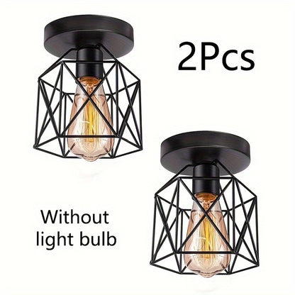 2pcs Modern Nordic Ceiling Lights, E27 Bulb Base, Kitchen Hallway Balcony Foyer Fixtures Without Bulbs