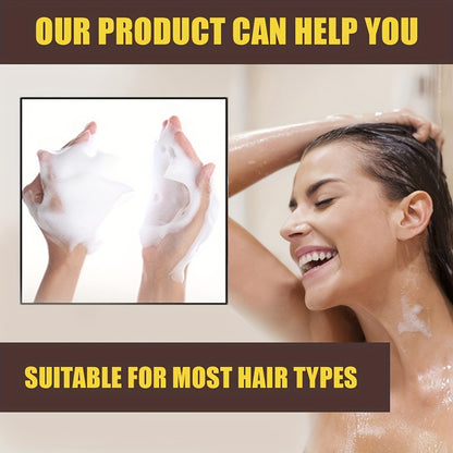 Brown Hair Coloring Shampoo, Instant Hair Coloring Shampoo 3 in 1 Nourishing Hair Shampoo Hair Coloring Cover Gray Hair, Natural Long Lasting Hair Coloring Shampoo