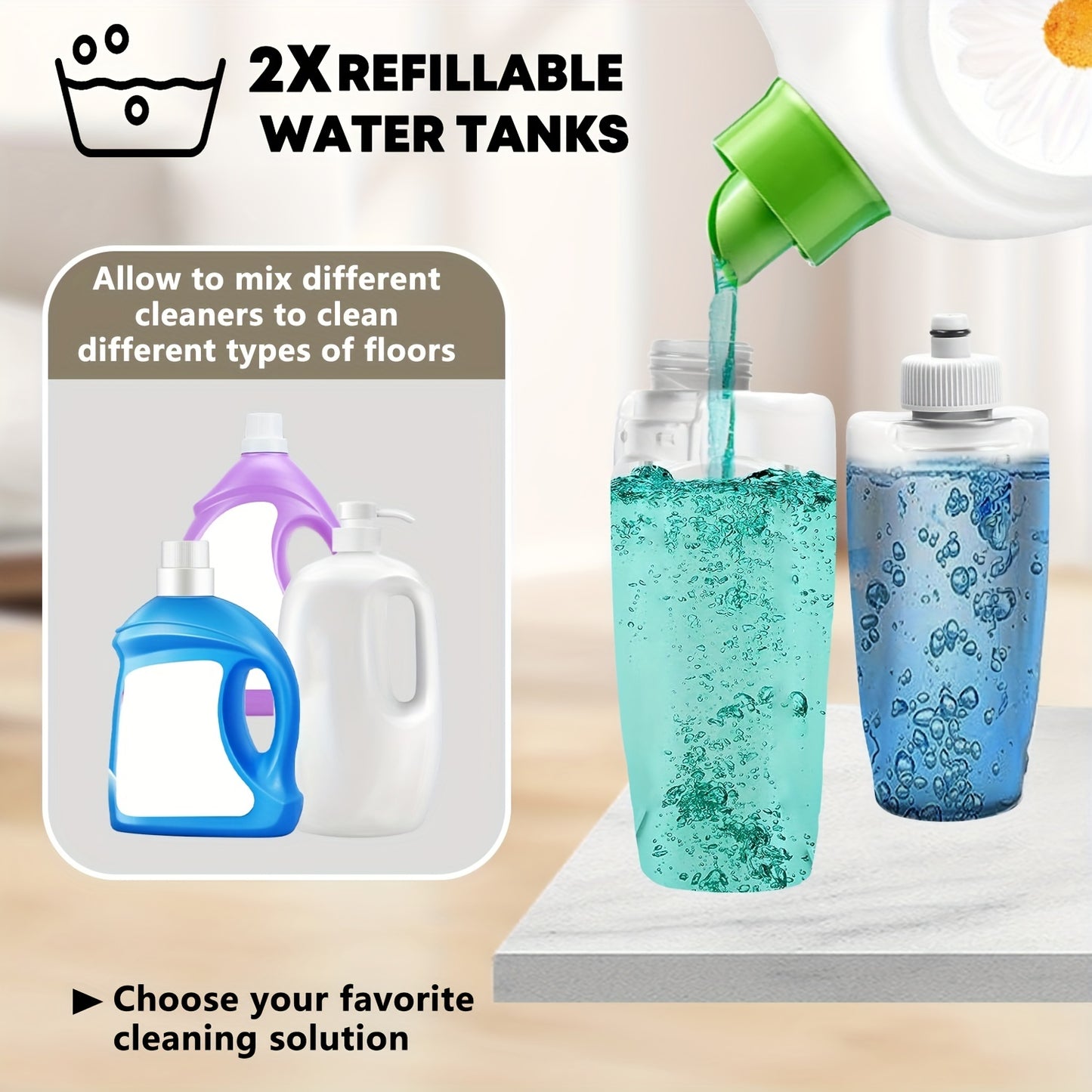 1set, Multi-purpose Spray Mop For Cleaning Floors With Extra Reusable Washable Pads And Refillable Sprayer - Wet/dry Spray Mop Set For Home And Kitchen, Hardwood, Laminate And Vinyl Planks, Cleaning Supplies, Cleaning Tool, B