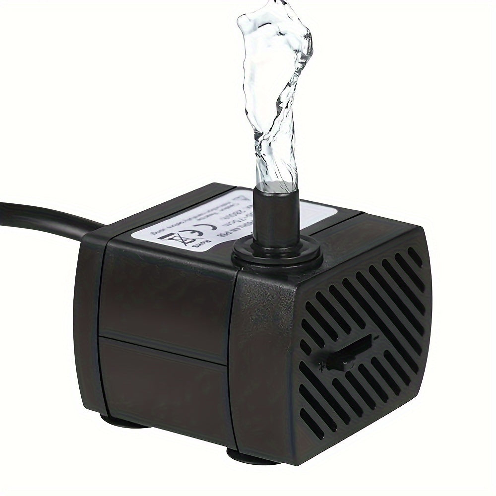 1pc AC 220V 3W~5W~10W EU Plug Submersible Water Pump for Aquarium Fountain, Air Fish Pond, Water Tank Filter, Fish Pond Aquarium Garden Fountain, Without Battery