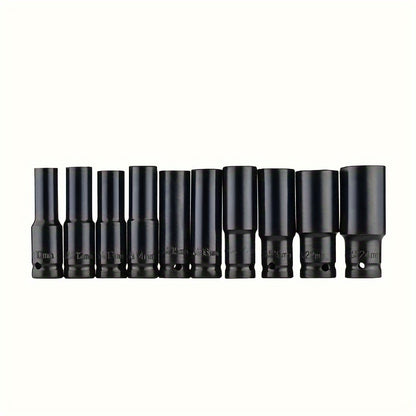 1/2" Electric Wrench and Socket Set - Heavy-Duty Pneumatic Wind Gun with Hexagonal Long Head for Efficient Auto Repair, Maintenance, and DIY Projects - Durable Hardware Tools for Professionals and Homeowners