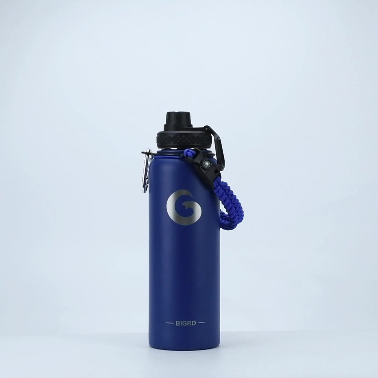 Garrafa de água isolada BIGRD para o Dia de Ação de Graças e Dia dos Namorados, 1,8L (40oz/1183ml ou 64oz), aço inoxidável com tripla camada de vácuo (mantém a temperatura fria durante 48 horas), pega de paracord e tampa com bico de palhinha. (1 unidade)